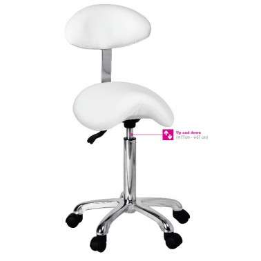 Taburete con respaldo Beauty stool with backrest - 1022AB2 WEELKO