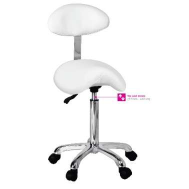 Taburete con respaldo Beauty stool with backrest -WEELKO 1022AB2