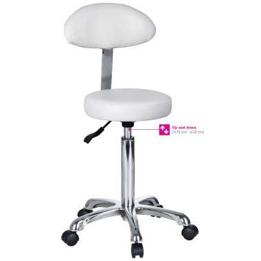 Taburete con respaldo Beauty stool with backrest - 1023AB2