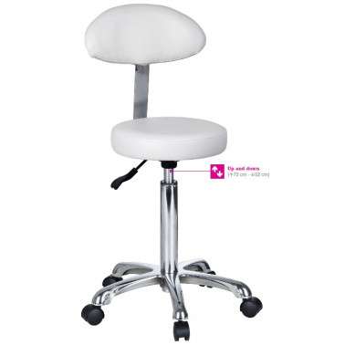Taburete con respaldo Beauty stool with backrest - 1023AB2 WEELKO