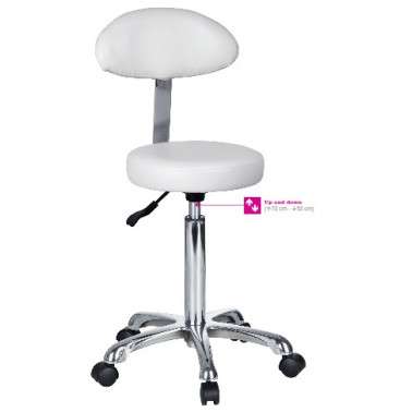 Taburete con respaldo Beauty stool with backrest - 1023AB2 WEELKO