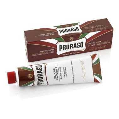 TUBO DE CREMA DE AFEITAR PRORASO DE SANDALO Y MANTECA DE KARITE 150 ml.
