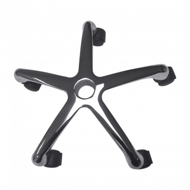 Base estrella cromada con ruedas