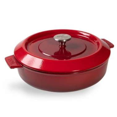 CAÇAROLA DE FERRO 828CI VERMELHO DE 28 cm.