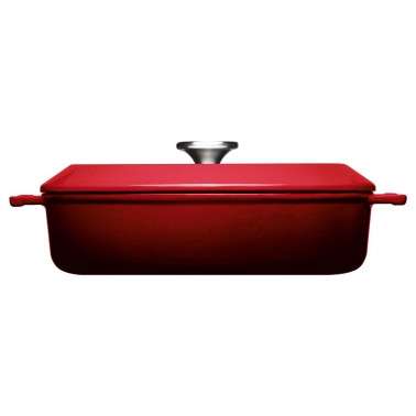 CAÇAROLA DE FERRO 828CI VERMELHO DE 28 cm.