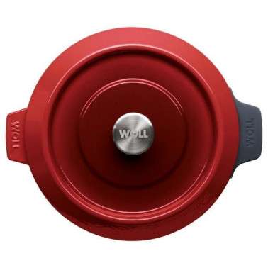 CAÇAROLA DE FERRO 828CI VERMELHO DE 28 cm.