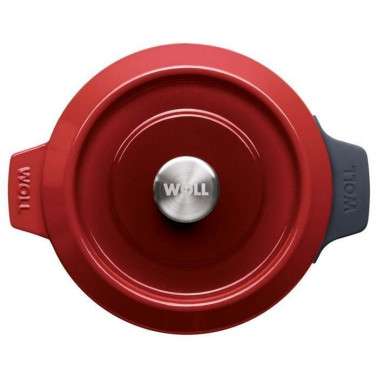 OLLA WOLL IRON HIERRO FUNDIDO ROJA 124CI DE 24 cm.