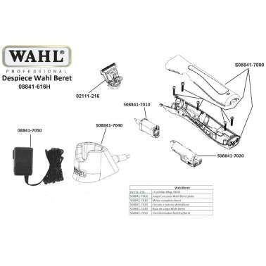 Recambio Carcasa Wahl Beret PROLITHIUM Plata