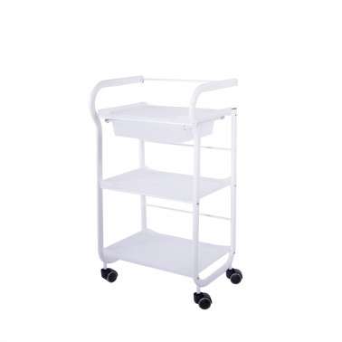 CARRITO METÁLICO 3 ESTANTES Y CAJÓN BANDEJA - WEELKO 1017