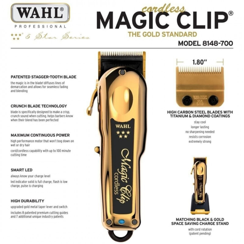 wahl magic clip cordless gold