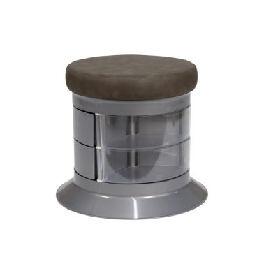 Taburete estética profesional Sergio Plus Plata