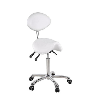 Taburete estética con respaldo WEELKO 1025