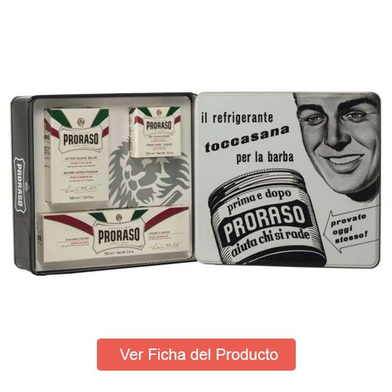 estuche vintage proraso afeitado pieles sensibles